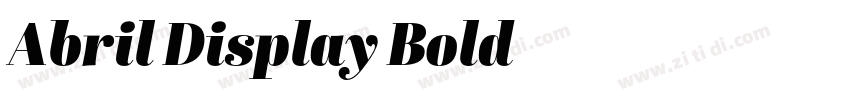 Abril Display Bold字体转换